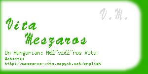 vita meszaros business card